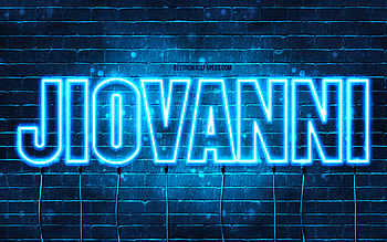 Jiovanni, , with names, Jiovanni name, blue neon lights, Jiovanni Birtay, Happy Birtay Jiovanni, popular italian male names, with Jiovanni name HD wallpaper