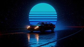Retro Ride Night Drive Synthwave, synthwave, cars, artist, artwork, digital-art HD wallpaper