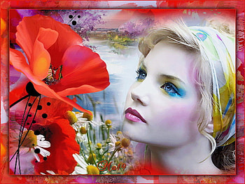 summer time , summer, girl, poppy, daisy HD wallpaper