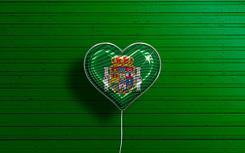 I Love Cadiz, , realistic balloons, green wooden background, Day of Cadiz, spanish provinces, flag of Cadiz, Spain, balloon with flag, Provinces of Spain, Cadiz flag, Cadiz HD wallpaper