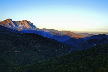 Bejaia Moutains Trees Sunlight Sky , mountains, nature, trees, sunlight, sky HD wallpaper