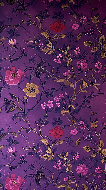 Purple Bloom Elegance - Floral , purple, floral, vintage style HD phone wallpaper