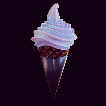 3d ice cream, art, background, cool, sweet, ice-cream, food HD phone wallpaper