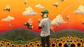 Hip-Hop Artist Amidst Sunflowers, music, rapper, Tyler, The Creator HD wallpaper