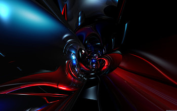 Double, blue, 1920x1200, abstract, 3d, red, bryce abstract HD wallpaper