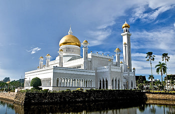 Brunei travels, Omar Ali Saifuddin Mosque, Brunei , background HD wallpaper