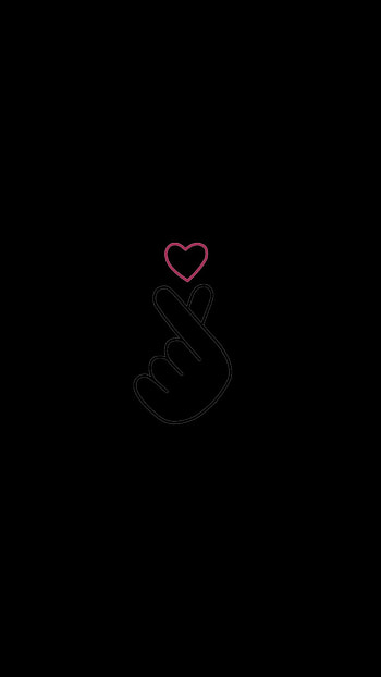 Finger Heart, White Background HD phone wallpaper