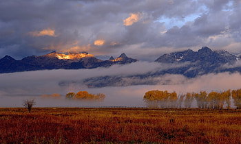 Nature, Mountains, Autumn, Fog, Morning, Awakening HD wallpaper