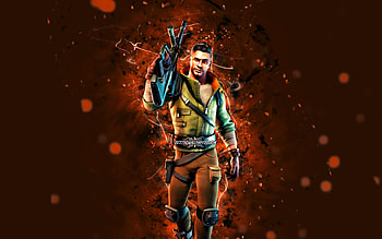 Anthony, , brown neon lights, Fortnite Battle Royale, Fortnite characters, Anthony Skin, Fortnite, Anthony Fortnite HD wallpaper