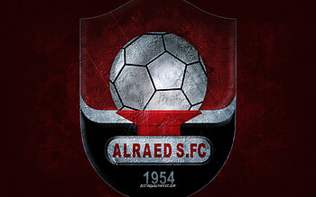 Al Raed FC, Saudi Arabian football team, red background, Al Raed FC logo, grunge art, Saudi Pro League, Buraidah, football, Saudi Arabia, Al Raed FC emblem HD wallpaper