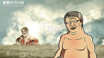 attack on gaben by - HD wallpaper