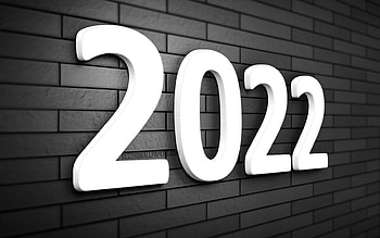 Happy New Year 2022, creative, 2022 white 3D digits, gray brickwall, 2022 business concepts, 2022 new year, 2022 year, 2022 on gray background, 2022 concepts, 2022 year digits HD wallpaper