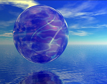 Blue Moon, blue, glass HD wallpaper