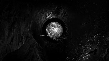 Stones, Dark, Bird, Shadow, Ball, Cave HD wallpaper
