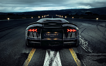 Lamborghini Aventador, Mansory, LP700-4, supercar, rear view, sports coupe, Aventador tuning, italian sports cars, Lamborghini HD wallpaper