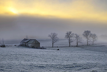 Winter Cabin, Nature, Winter, snow, Cabin HD wallpaper