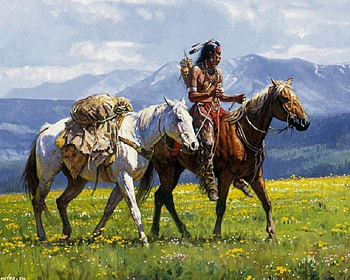 Portrait of an Indian Warrior, wqarrior, painting, portrait, people, indian HD wallpaper