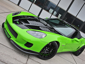 Chevrolet Corvette Z06 C6 Geiger 2009, black, chevrolet, geiger, 2009, green, c6, z06, corvette HD wallpaper
