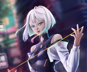 Lucy from Cyberpunk Edgerunners, Lucy (Cyberpunk: Edgerunners), Anime, Cyberpunk: Edgerunners HD wallpaper