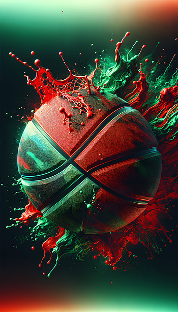 Vibrant Basketball Splash - Perfect for Fans!, basketball, splash, Sports HD phone wallpaper