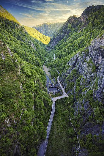 Nature, Rivers, Mountains, View From Above, Road, Valley HD phone wallpaper