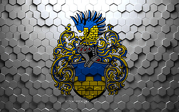 Flag of Bautzen, honeycomb art, Bautzen hexagons flag, Bautzen, 3d hexagons art, Bautzen flag HD wallpaper