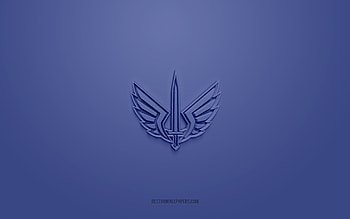 St Louis BattleHawks, creative 3D logo, blue background, XFL, 3d emblem, American football club, USA, 3d art, American football, St Louis BattleHawks 3d logo HD wallpaper