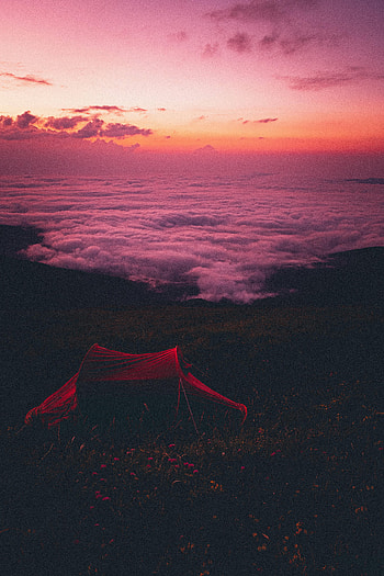 Nature, Sunset, Clouds, Handsomely, It's Beautiful, Tent, Camping, Campsite HD phone wallpaper