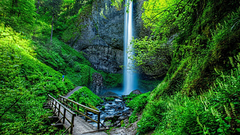 LaTourell, Waterfalls HD wallpaper