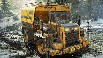 Yellow Big Truck SnowRunner HD wallpaper