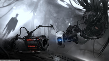 GLaDOS, Portal Gun, Portal 2, G Man / and Mobile Backgrounds HD wallpaper