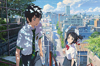 Taki and Mitsuha, Makoto Shinkai HD wallpaper