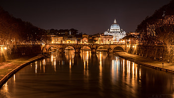 Vatican City, Night, Illuminated, Impressive HD wallpaper