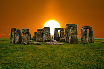 Stonehenge, landscape, sunrise, rocks HD wallpaper