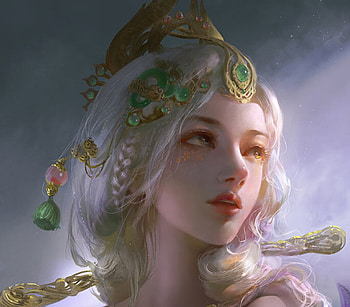Princess, frumusete, art, gorgeous, lightwing academy, superb, jewel, starlab, fantasy, face, luminos HD wallpaper