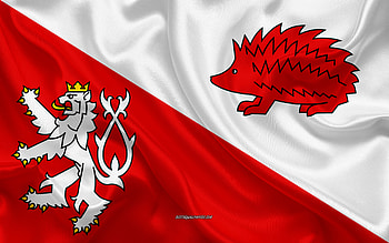 Flag of Jihlava, , silk texture, Jihlava, Czech city, Jihlava flag, Czech Republic HD wallpaper