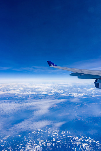Nature, Sky, Clouds, Flight, Airplane Wing, Wing Of The Plane HD phone wallpaper