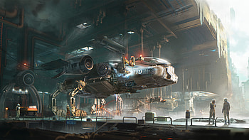 Sci Fi, spaceship HD wallpaper