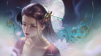 Night beauty, night, frumusete, art, gorgeous, girl, earring, jewel, superb, moon, fantasy, face, luna, sentient, luminos HD wallpaper