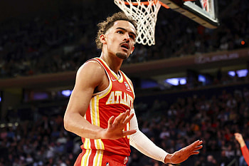 Trae Young scores 45, Hawks game, Return HD wallpaper