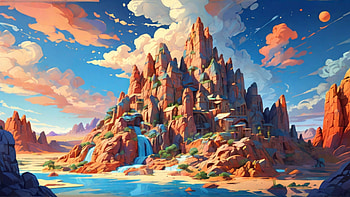 Desert, desert, sky, Stars, cactus, smoke HD wallpaper