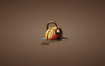 brain brain power cord heads mucus music minimalism HD wallpaper
