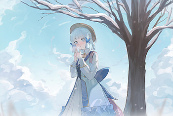 Kamisato Ayaka, Kamisato Ayaka (Genshin Impact), video game, Genshin Impact HD wallpaper