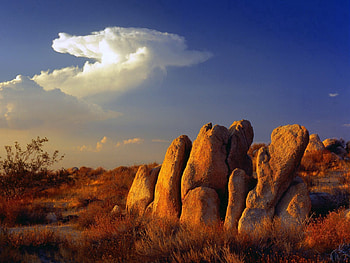 Nature, Grass, Stones, Sky, Clouds HD wallpaper