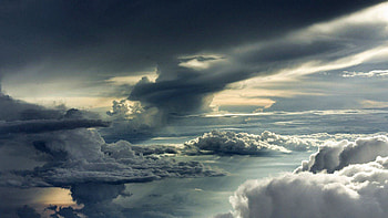 Gray Cloudy Sky, Muted gray hues, Minimalist charm, Serene atmosphere HD wallpaper