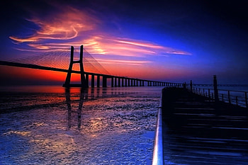 Piering over Purple, colorful, sky, r, lovely HD wallpaper