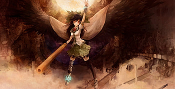 Awsome touhou wall, touhou, cool, cute, wall, bat HD wallpaper