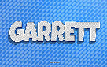 Garrett, blue lines background, with names, Garrett name, male names, Garrett greeting card, line art, with Garrett name HD wallpaper
