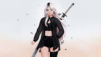A2 Nier Automata, nier-automata, games, artist, artwork, digital-art, artstation HD wallpaper
