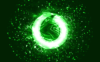 Vodafone green logo, , green neon lights, creative, green abstract background, Vodafone logo, brands, Vodafone HD wallpaper